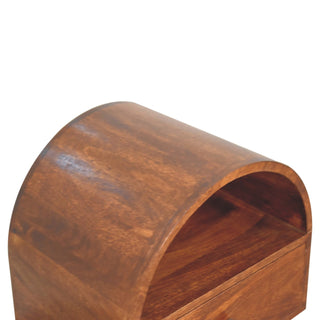 Chestnut Dome Bedside Table