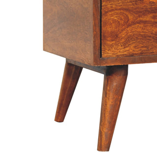 London Arch Bedside Table, Chestnut