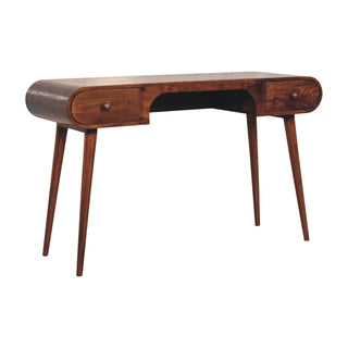 London Arch 2 Wooden Desk, Chestnut