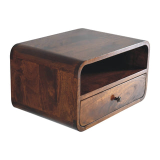 Arto Large Floating Bedside, Chestnut