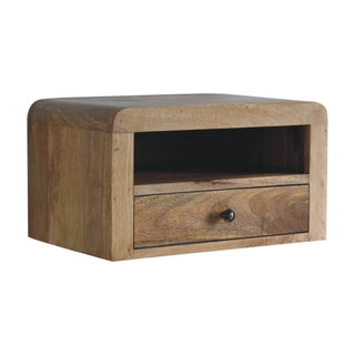 Arto Large Floating Bedside, Oak Finish