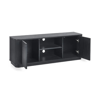 Louis TV Unit in Black, Ash Wood