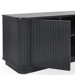 Louis TV Unit in Black, Ash Wood