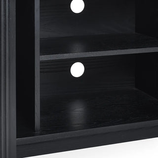 Louis TV Unit in Black, Ash Wood