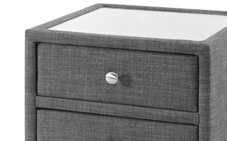 Sorrento 3 Drawer Bedside, Slate Grey