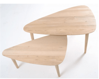 Wooden Teardrop Nest Of Tables