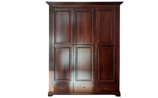 Elton Bedroom Set, Solid Teak Wood in Chestnut Finish