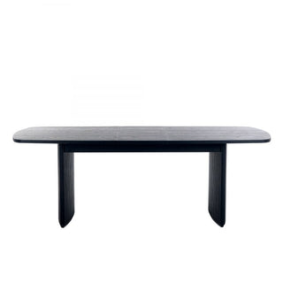 Louis Black Fluted Extending Dining Table