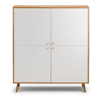 Moritz 4 Door Cabinet Oak and White