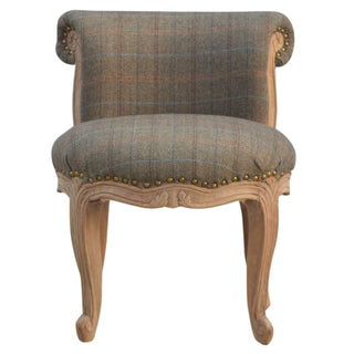 Mixed Tweed Studded Chair