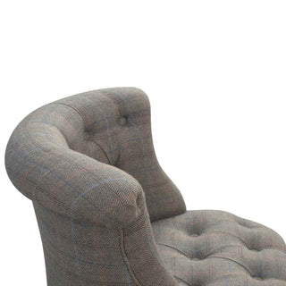 Deep Button Chair, Mixed Tweed