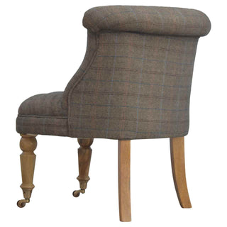 Deep Button Chair, Mixed Tweed