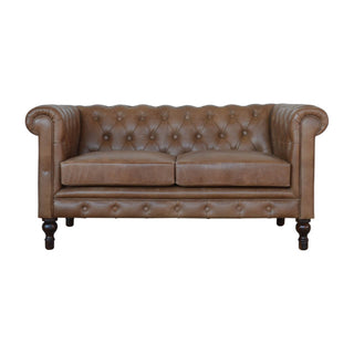 Chesterfield-Sofa aus Büffelleder 