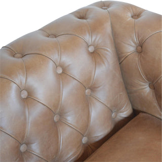 Chesterfield-Sofa aus Büffelleder 