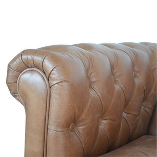 Chesterfield-Sofa aus Büffelleder 