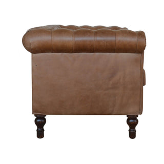 Chesterfield-Sofa aus Büffelleder 