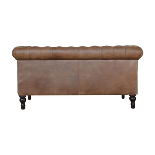 Chesterfield-Sofa aus Büffelleder 