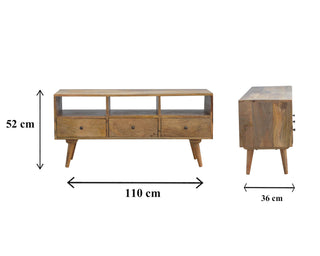 Nordic 3 Drawer TV Stand