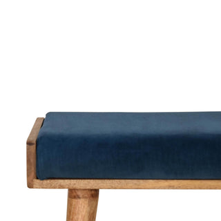 Velvet Tray Bench, Teal