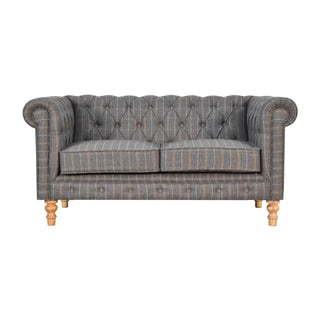 Chesterfield-Sofa aus Zinntweed 