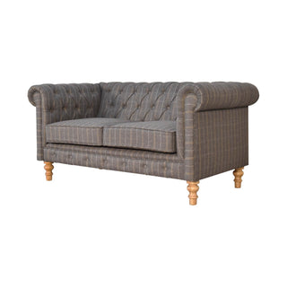 Chesterfield-Sofa aus Zinntweed 