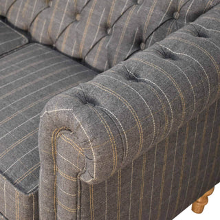 Chesterfield-Sofa aus Zinntweed 