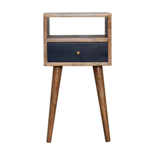 Narrow Bedside Table, Navy