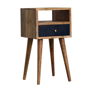 Narrow Bedside Table, Navy