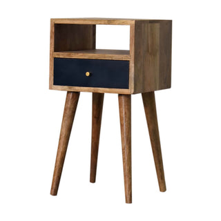 Narrow Bedside Table, Navy