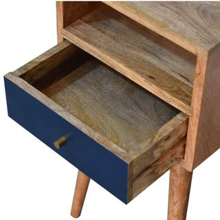 Narrow Bedside Table, Navy