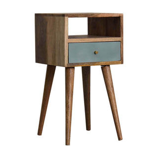 Narrow Bedside Table, Green