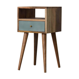 Narrow Bedside Table, Green