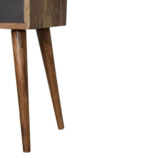 Narrow Bedside Table, Slate Grey