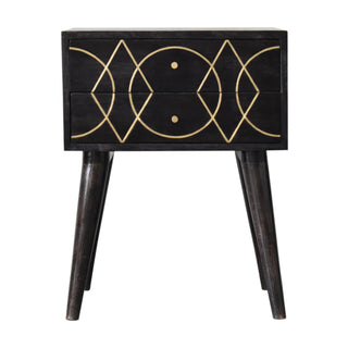 Oslo Bedside, Brass Inlay