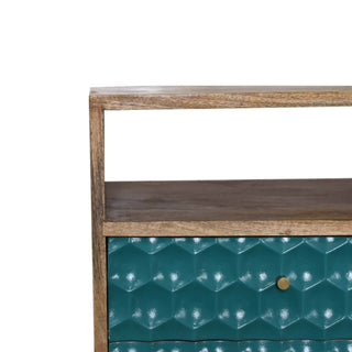 Honeycomb Bedside, Teal