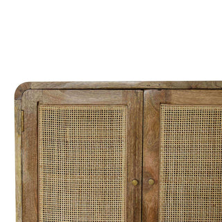 Wall Mounted Woven Cabinet, Grey Wash