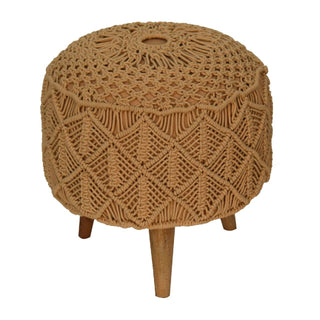 Crotchet Stool, Mustard