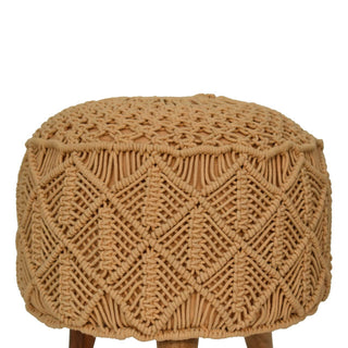 Crotchet Stool, Mustard