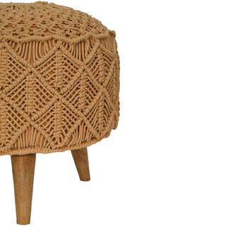 Crotchet Stool, Mustard