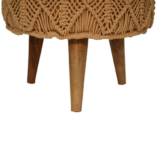 Crotchet Stool, Mustard