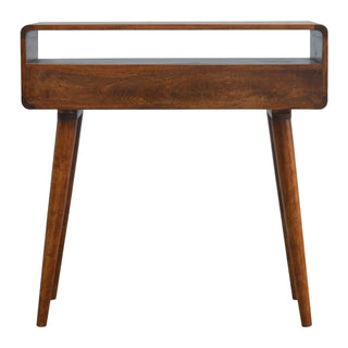 Arto Console Table With Shelf, Chestnut