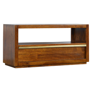 Chestnut and Brass TV Stand