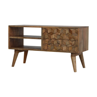 Cube Carved TV Stand