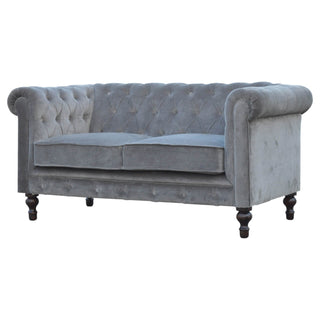 Graues Chesterfield-Sofa 