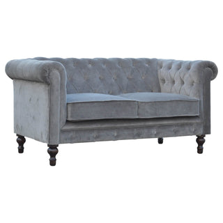 Graues Chesterfield-Sofa 