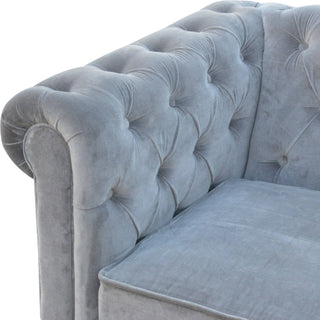 Graues Chesterfield-Sofa 