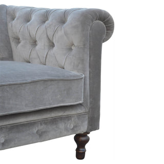 Graues Chesterfield-Sofa 