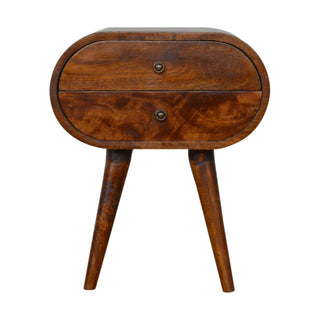 Circular Bedside, Chestnut