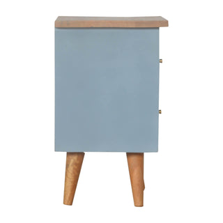 Hand Painted Bedside, Blue