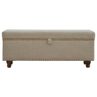 Studded Linen Lid-up Bench